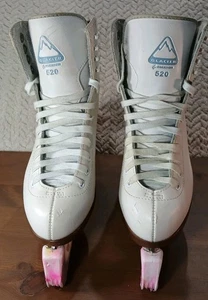 Glacier 520 by Jackson Girls White Figure Ice Skates Size 6 Women's Padded - Picture 1 of 23
