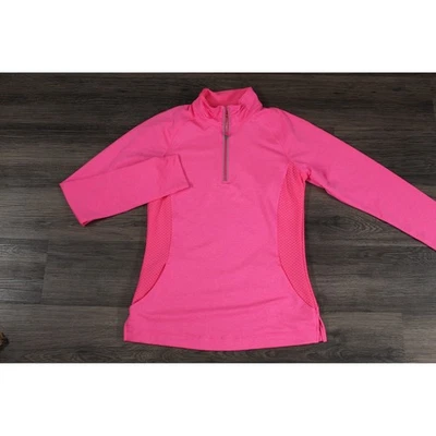 Pullover de golf Slazenger ropa deportiva 1/4 cremallera rosa top talla S Foto 1 de 4