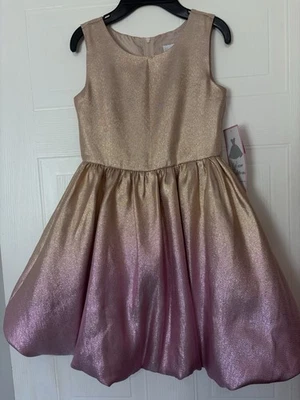 Meninas 7 rosa e dourado Edições Raras vestido formal de regresso a casa, concurso, Páscoa Novo com etiquetas - Imagem 1 de 4
