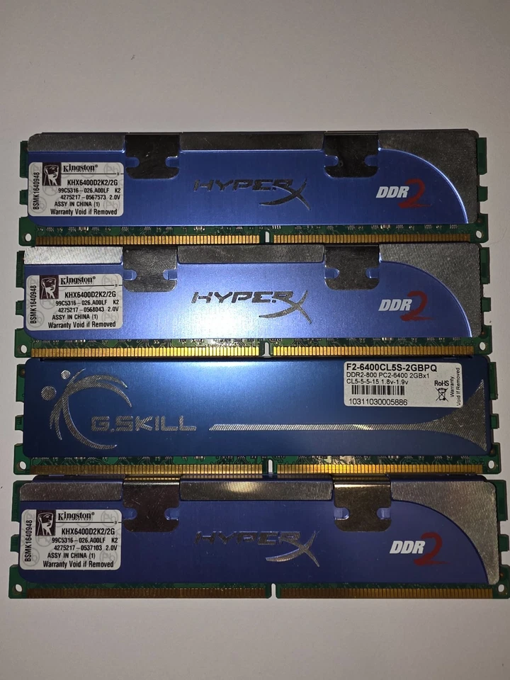 Kingston Hyperx ddr2 ram KHX6400D2K2/2G 4 1GB sticks - Image 1 of 1