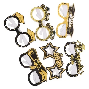  6 piezas sombrero de graduación foto utilería jardín de infantes graduaciones gafas - Imagen 1 de 12