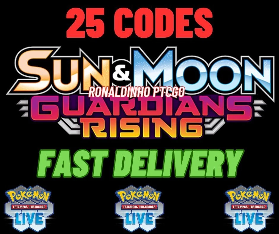 25x Guardians Rising Codes Booster Pokémon TCG LIVE - PTCGL - SENT FAST - Image 1 of 1