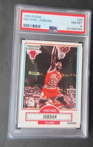 1990 FLEER NBA #26 MICHAEL JORDAN PSA 8 CARD - Picture 1 of 4