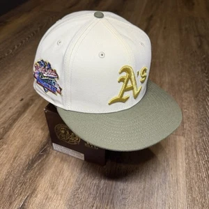 Hat Club Oakland A's Athletics New Era Cap 7 3/4 Barbershop Olive Green Gold - Picture 1 of 6
