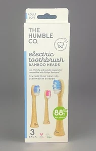 The Humble Co. Electric Toothbrush Bamboo Heads, Adult Soft, Eco Friendly, 3 ct - Picture 1 of 2