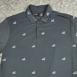 Oakley Hydrolix Golf Polo Shirt Men's XL Black All Over Print Performance Fit - Picture 1 of 11