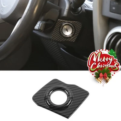 Inner ignition switch Start key frame trim For Jeep Wrangler JK 11+ carbon fiber Foto 1 de 4