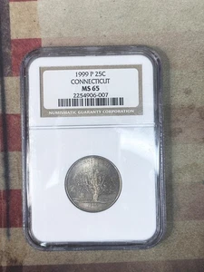 1999 p 25c Mint Error Improperly Annealed Planchet NGC MS65 Sintered Planchet - Picture 1 of 10