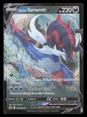 Hisuian Samurott V Promo SWSH: Sword & Shield Promo Cards SWSH239 NM - Image 1 of 2