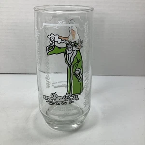 Vintage Rare Subway 1980 Ghost Of Christmas Past & Present Christmas Carol Glass - Bild 1 von 5