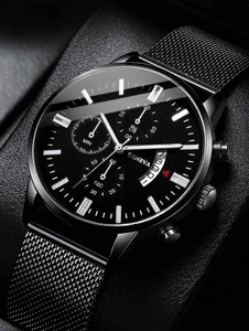 Herren Militär Leder Datum Quarz Analog Armee Leger Elegant Armbanduhren UK - Bild 1 von 38