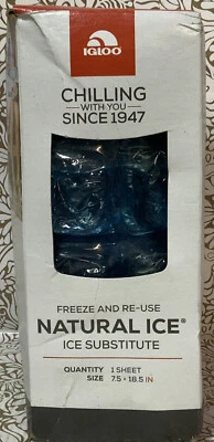 📀 Igloo Freeze And Re-Use Natural Ice , Ice Substitute- 1 Sheet Size: 7.5 X18.5 - Image 1 of 4