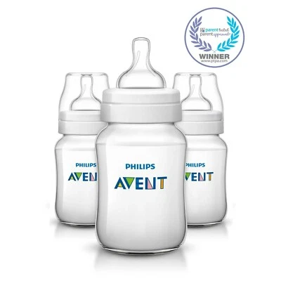 Philips Avent Anti-Colic BPA-Free Baby Bottles - 9oz, Clear, 3 ct - Image 1 of 4