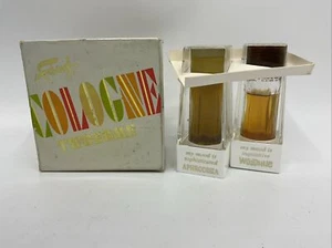 RARE Vintage FABERGE Woodhue Aphrodisia Cologne Twosome .5oz each NOS - Picture 1 of 3