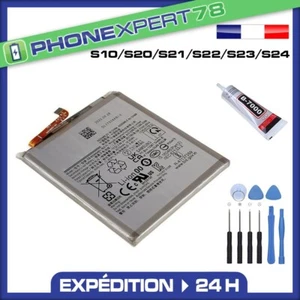 BATTERIE COMPATIBLE SAMSUNG GALAXY S10/S20/S21/S22/S23/S24/PLUS + COLLE + OUTILS - Photo 1/12