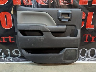 2015-2019 Chevy Silverado GMC Sierra LH Driver Rear Door Panel Jet Black Gray - Image 1 of 4