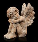Angel Garden Figure - Rust Look on the Left - Fantasy Guardian Decorative Statue