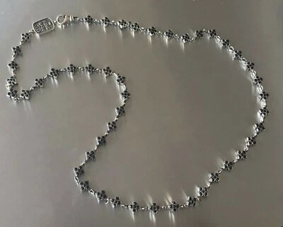 MB Cross King Baby 24" Collar Circonita Negra y Plata 925  Foto 1 de 4