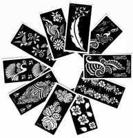 henna stencil tattoo 10 sheets hands self adhesive body art templates ebay