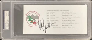 Phil Mickelson Signed Scorecard Golf 1990 US Amateur Winner PSA/DNA Auto Gem 10 - Picture 1 of 4