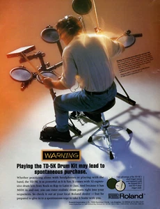 vtg 90s ROLAND TD-5K DRUM KIT MAGAZINE PRINT AD Electronic Pads Triggers Pinup - Picture 1 of 1