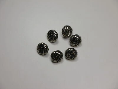 6 Stück Metall Trachtenknöpfe Knöpfe Zierknöpfe ohne Motiv d=10 mm TK-IV-67 - Bild 1 von 3