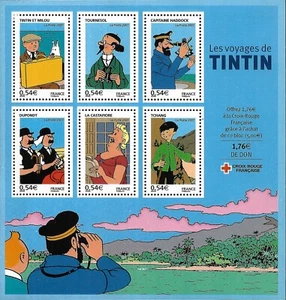 FRANCIA - 2007 MNH "Viajes de TINTÍN" ¡Hoja grande de recuerdo!!! - Imagen 1 de 1