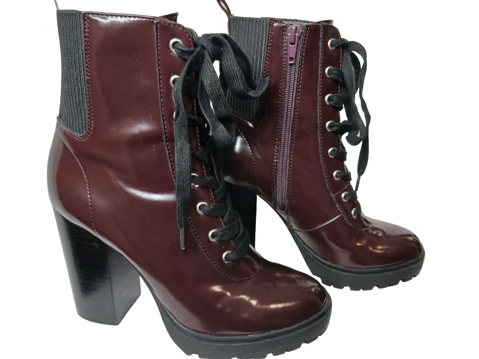 BOTÍN STEVE MADDEN TACÓN PESTILLO MORADO TALLA 7M Foto 1 de 4