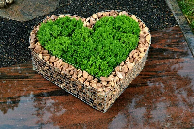 ECOPLAS Herz Gitter XXL Pflanzschale Grabschmuck Grabgestaltung Friedhof 60x58x10cm