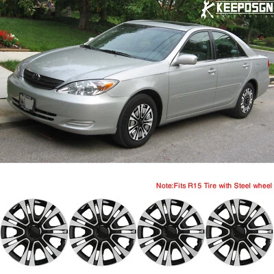 Juego de 4 Tapacubos Tapacubos Tapacubos Tapacubos Tapacubos Rueda Acero R15 Para Toyota Camry 96-06 15" Foto 1 de 4