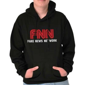 Funny FNN Faking News Network Political Joke Hoodie Hooded Sweatshirt Men Women - Picture 1 of 11