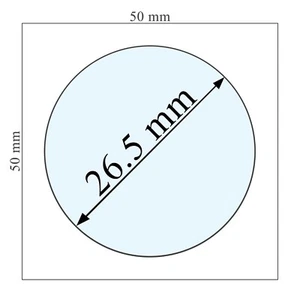 3536 - Holders for coins (paper clip) 50x50 - dimensions 26.5 mm - Packing 50 pc - Picture 1 of 2