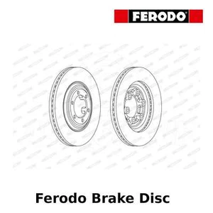 Ferodo Front Brake Disc (Pair) - 300mm, Vented, Coated - DDF2372C - OE Quality - Picture 1 of 1