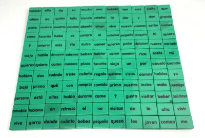 Spanish Espanol Language Words Teaching Blocks 132 Pieces - Image 1 of 2