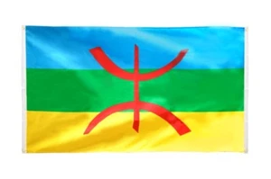 BANDIERA DA BALCONE BANDIERA DA BALCONE Berbero Amazigh Bandiera da BALCONE 90x150cm - Foto 1 di 1