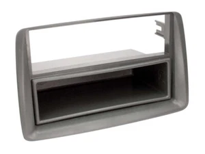 Adaptateur de façade 2-DIN pour avec vide poche Fiat Panda grey - Foto 1 di 1