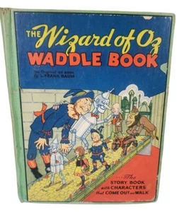 Wizard Of Oz Waddle Book Frank L Baum Blue Ribbon Edition 1934 Vintage READ - Foto 1 di 21