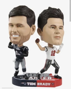 Tom Brady Dual Big Head Bobblehead England Patriots Tampa Bay Bucs 48/100 - Picture 1 of 5