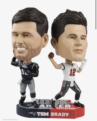 Tom Brady Dual Big Head Bobblehead England Patriots Tampa Bay Bucs 48/100 Cover