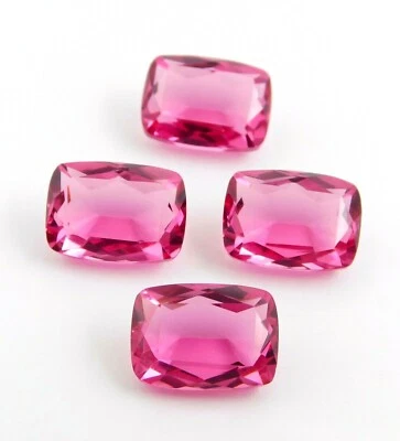 10x14 MM Pink Tourmaline Octagon Cut Lab Created Loose Gemstone P-197 - Image 1 of 2