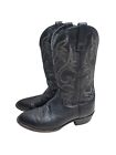 Vintage J. Chisholm 17127 Black Leather Western Cowboy Boots Mens Size 9.5 D