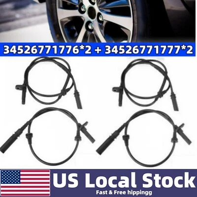 4 peças sensores de velocidade de roda ABS dianteiro traseiro L+R para BMW X5 X6 E70 E71 E72 F15 3.0si - Imagem 1 de 4