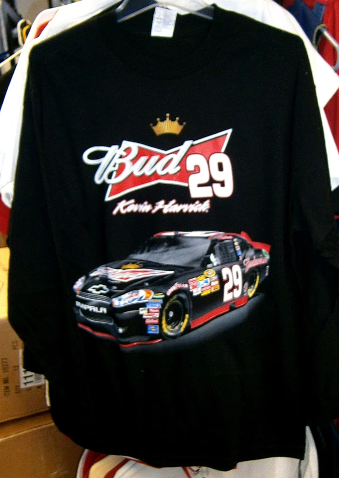 VINTAGE CFS #29 BUDWEISER BUD RCR LONG SLEEVE TEE SHIRT KEVIN HARVICK MEDIUM NWT - Image 1 of 1