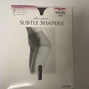 Sheer Caress Subtle Shapers Sheer Toe Queen Tall Smoke Gray - Picture 1 of 6
