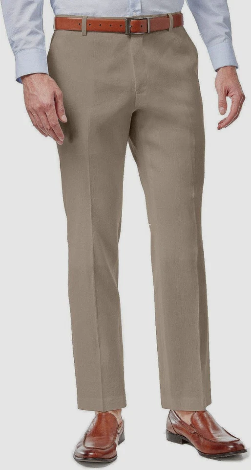 $70 INC International Para hombres Beige Calce Ajustado Lino Vestido Pantalones 32W 30L Foto 1 de 1