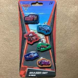 NUEVO Disney Pixar Cars 2 6 piezas Divertido Borrador Set - Imagen 1 de 4