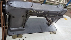 SINGER SEWING MACHINE model 491/D300AA on TABLE WITH FOOT PEDAL - Picture 1 of 7