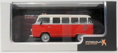 Premium X 1/43 Scale PRD344 1976 Volkswagen Type 2 Kombi Red/White - Photo 1/4
