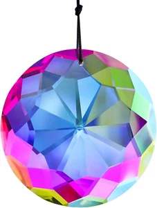 3'' Crystal Prism Suncatcher for Windows Hanging AB Color Glass Crystal Sun Catc - Picture 1 of 7