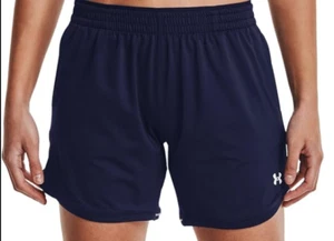 Under Armour Women's Classic Knit Shorts Mid Length Navy Blue Size XL NWT - Picture 1 of 6